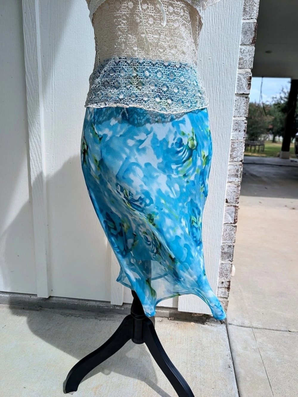 Y2K vintage watercolor skirt ethereal fairy core